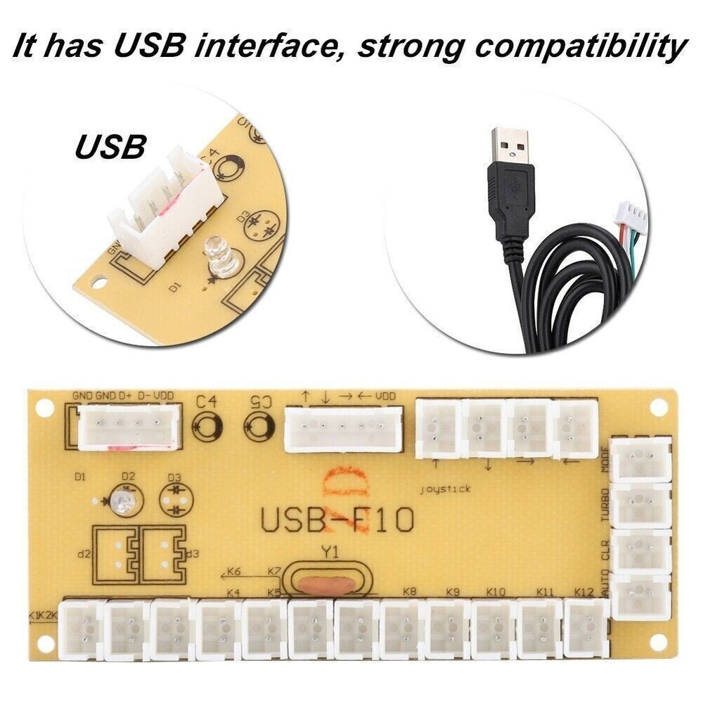 PCE Universal USB-F10 Game Joystick Circuit Board Controller Control Board