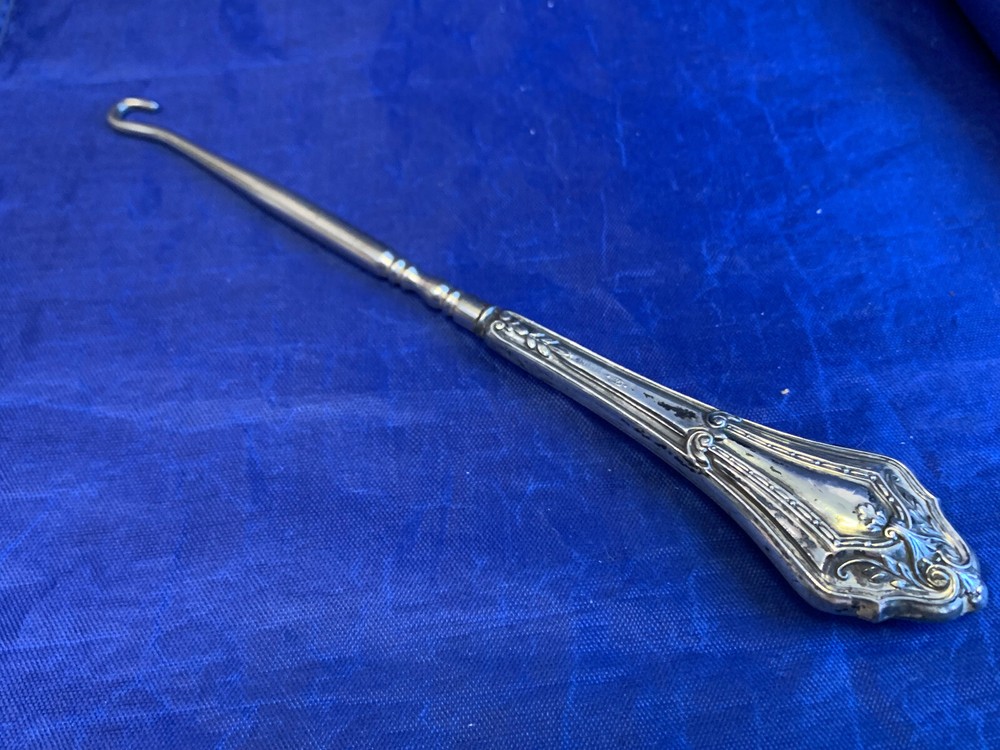 Victorian Webster Lace Puller Button Hook 30.15g Sterling Silver Handle
