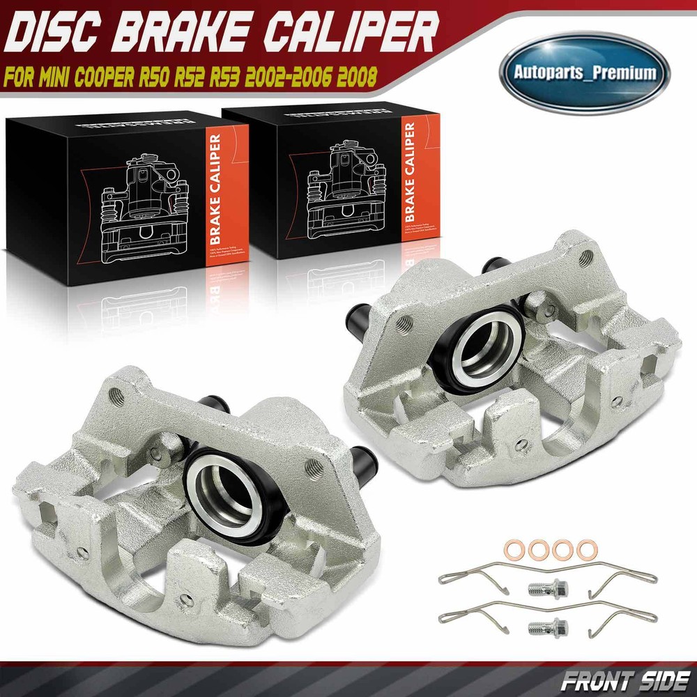 Front Left & Right Side Brake Caliper w/ Bracket for Mini Cooper 2002-2006 2008