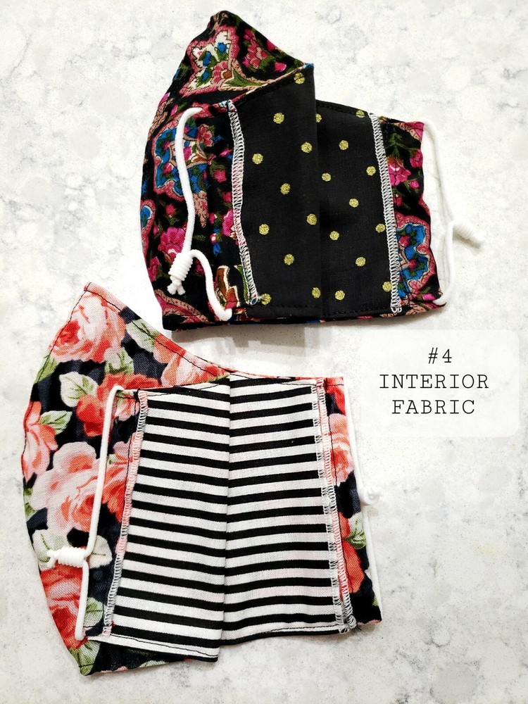 2 Pack Fitted Face Covering, Reversible & Adjustable