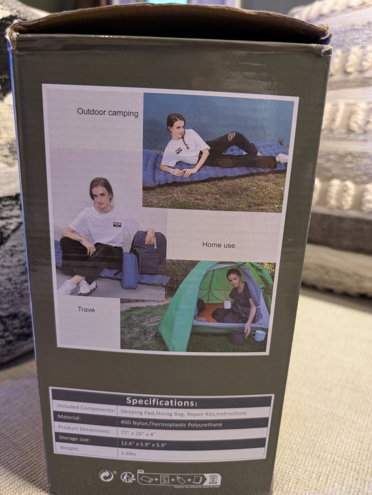 4" Sleeping Pad For Camping