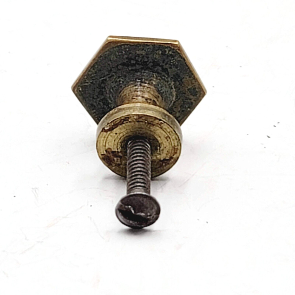 Vintage Drawer Pull Brass Salvage Hardware 1 1/8" SINGLE ONLY