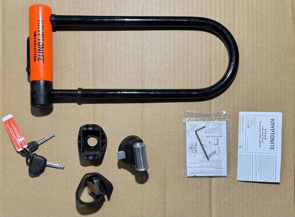 Kryptonite Evolution U-Lock Orange Bike Lock
