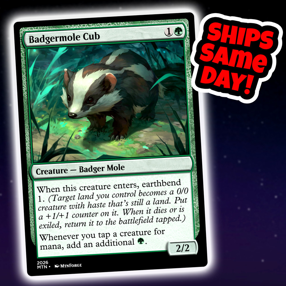 Badgermole Cub - Custom Art Magic: The Gathering Playtest Card - Commander EDH