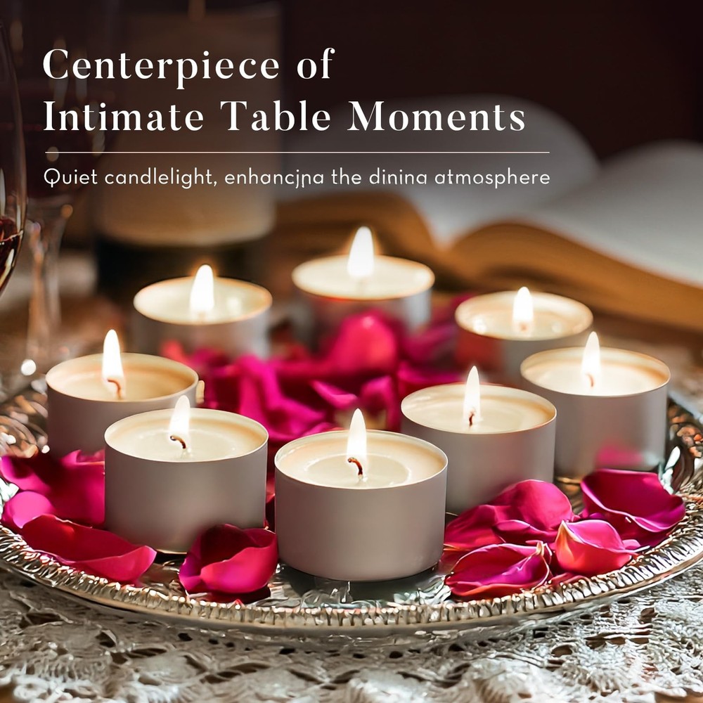 Tea Lights Candles 100 Pack 8 Hours, Tea-8H-100Pack
