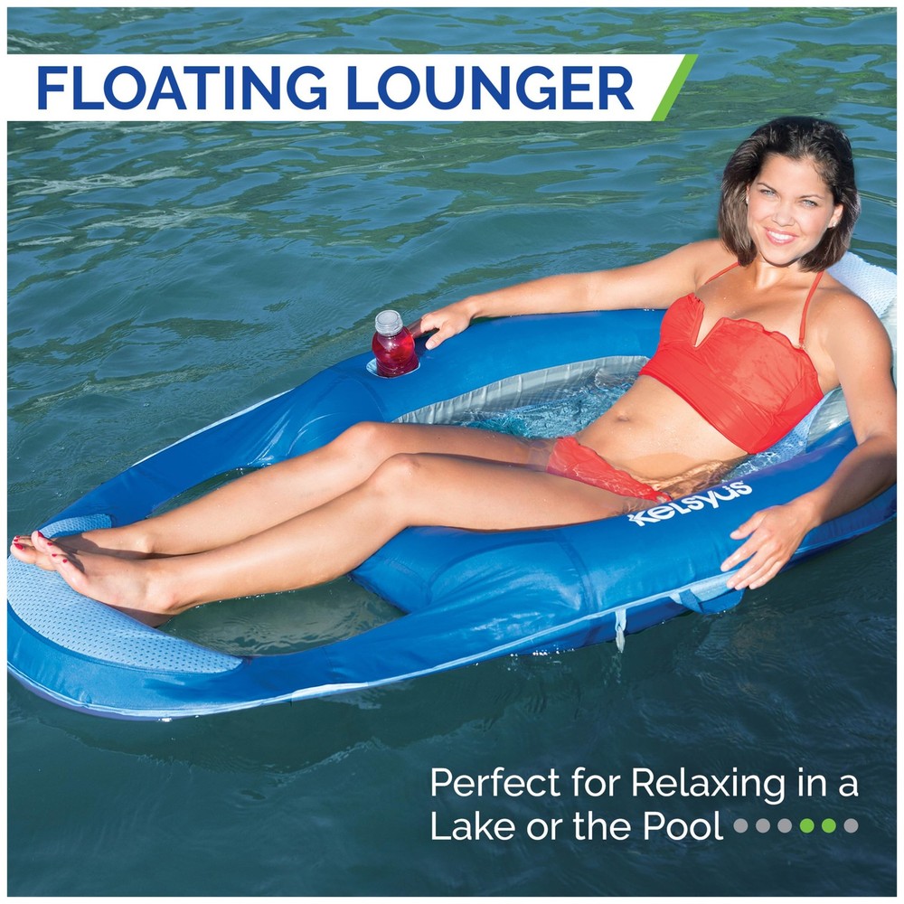 Spring Float Pool Lounger Chair - Lightweight, Easy-Inflate, Comfortable Design