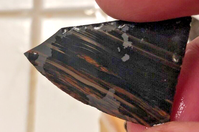 OBSIDIAN and slag glass Flint Knapping Primitive preforms great gem quality