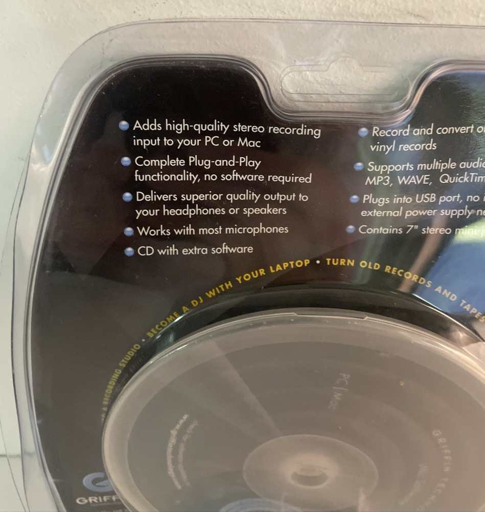 Griffin iMic USB Audio Adaptor MAC or PC NEW