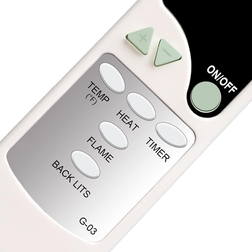 Replacement Remote Control for Greystone Electric RV Fireplace white