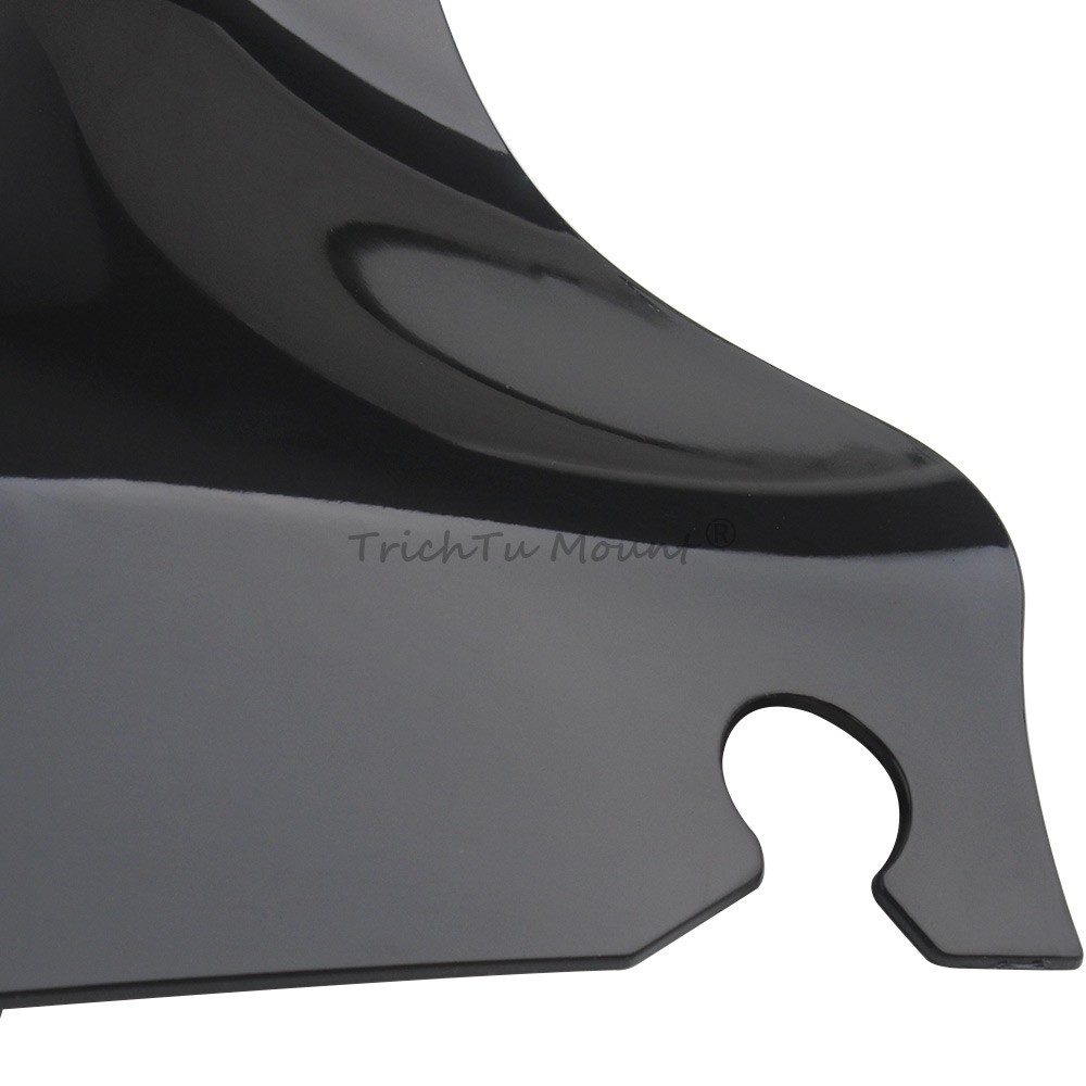 For Harley Electra Glide Classic 1996-2013 8" Wave Windshield Windscreen Black