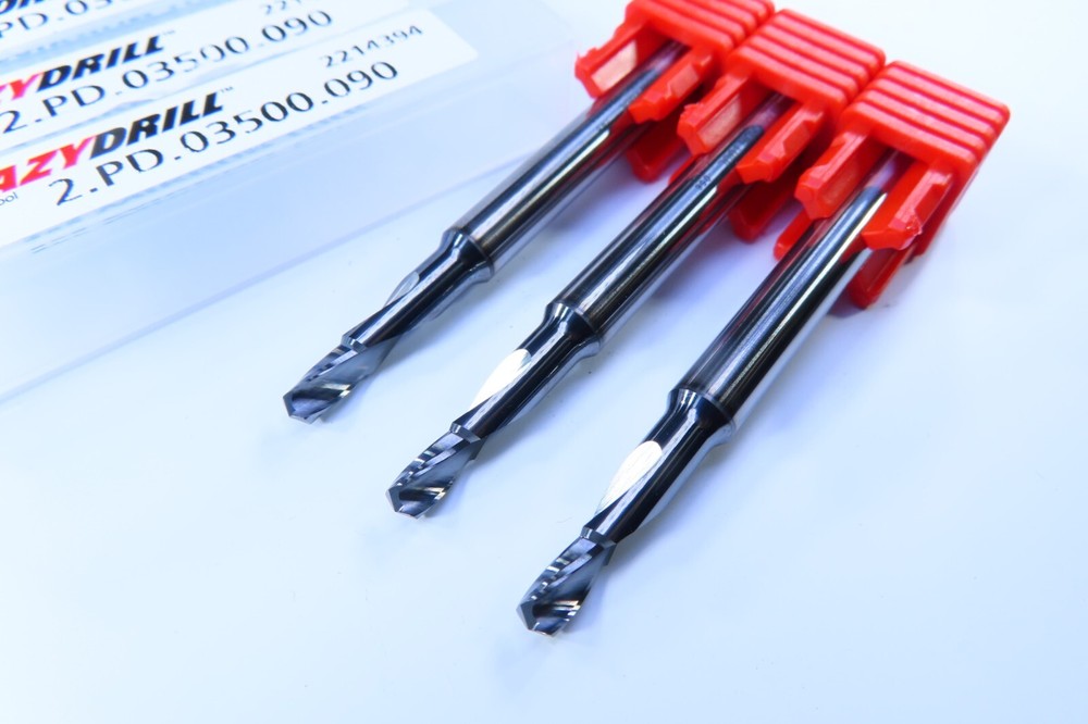 LOT ( 3 ) NEW MIKRON TOOL CRAZYDRILL .1378" COOLPILOT SOLID CARBIDE PILOT DRILLS