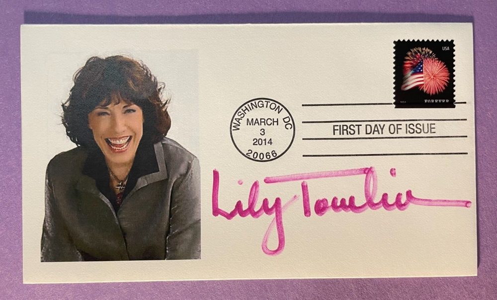 SIGNED LILY TOMLIN FDC AUTOGRAPHED FIRST DAY COVER
