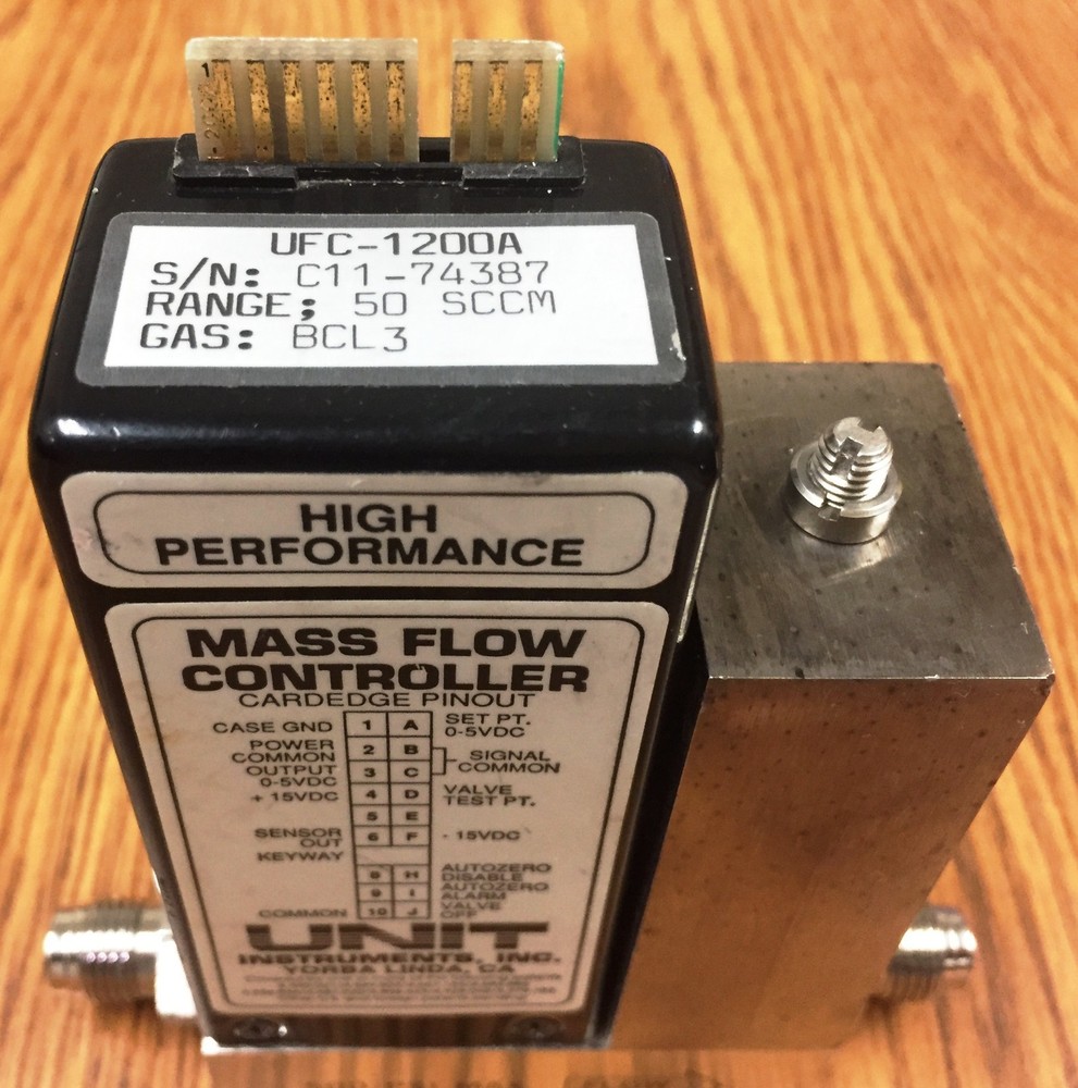 UNIT UFC-1200A, 50 SCCM, BCL3, Mass Flow Controller Used