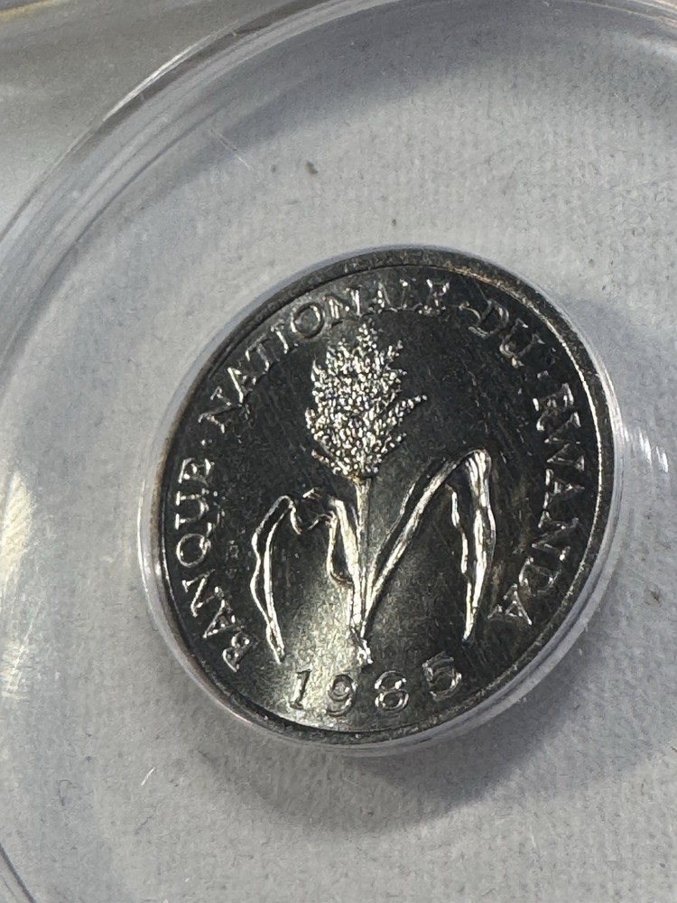 1985 Rwanda 1 Franc Graded MS 67 by ANACS
