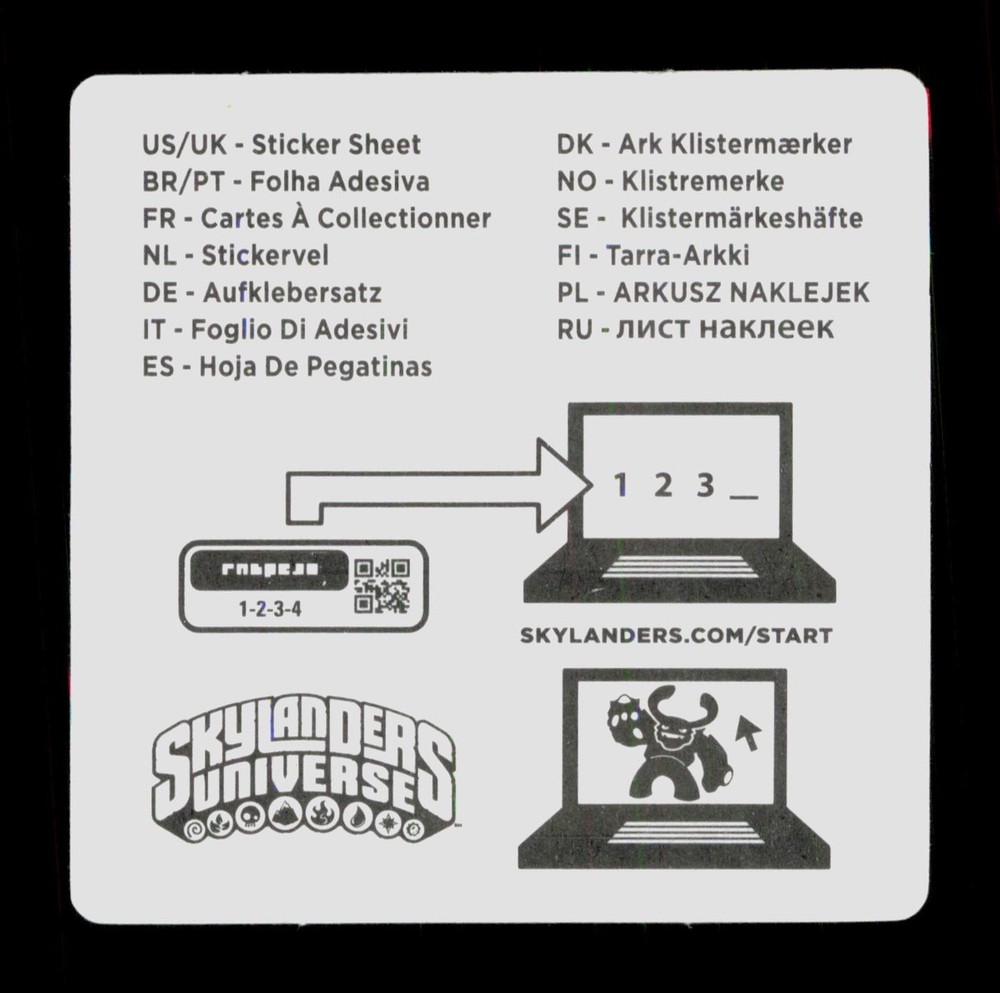 Dragonfire Cannon Skylanders Giants 2012 Activision Sticker