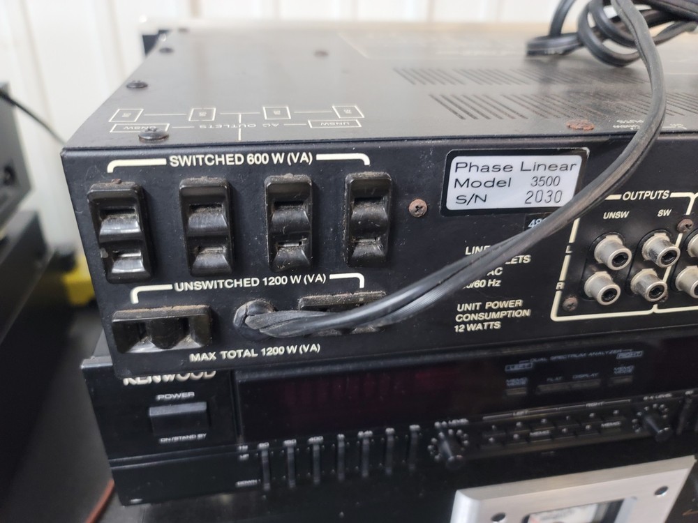 Phase Linear Model 3500 Series 2 Pre-Amplifier - Original - Working -Handles!