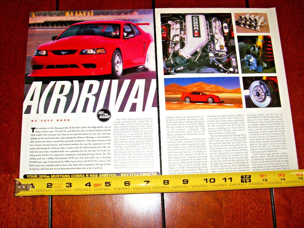 2000 FORD MUSTANG COBRA R ORIGINAL ARTICLE