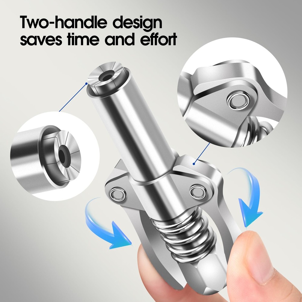 Grease Gun Coupler Double Handle Quick Lock Release Grease Tip End Coupler