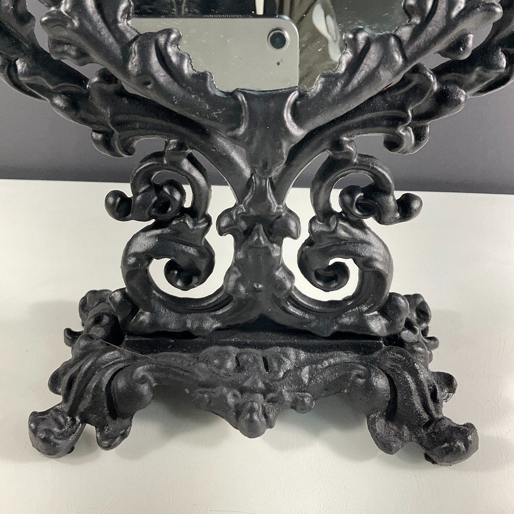 Antique Victorian Cast Iron Vanity Table Mirror