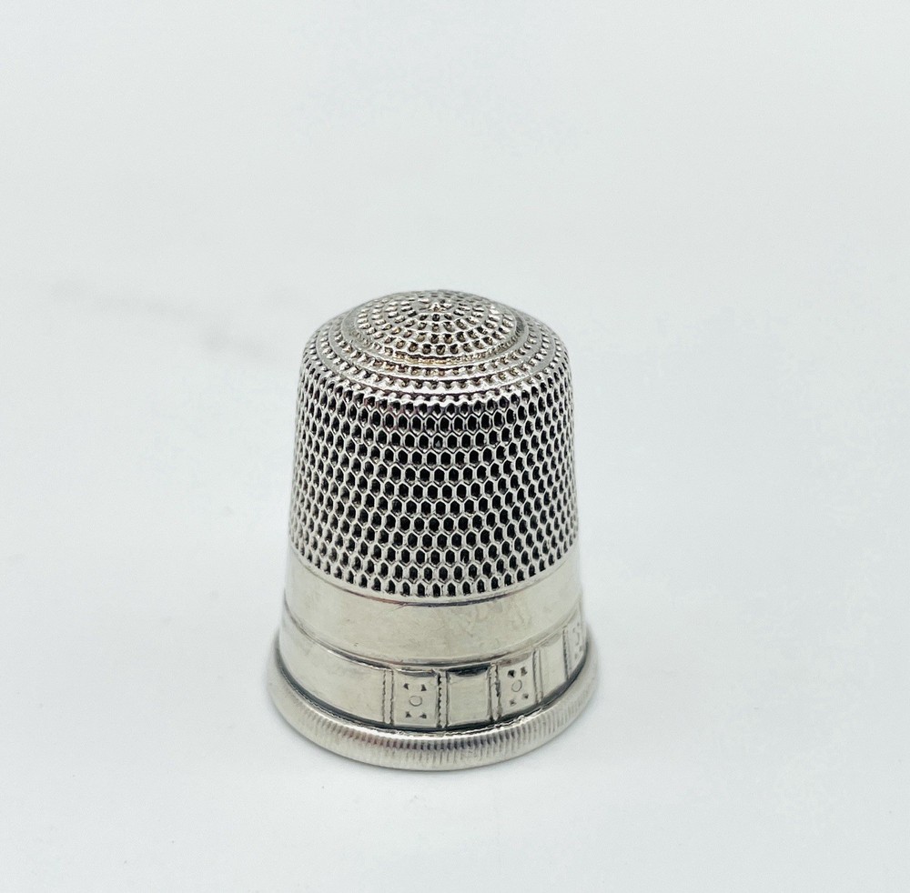 2-Pc Sterling Silver Sewing Thimble Size 11 & Plastic Thimble