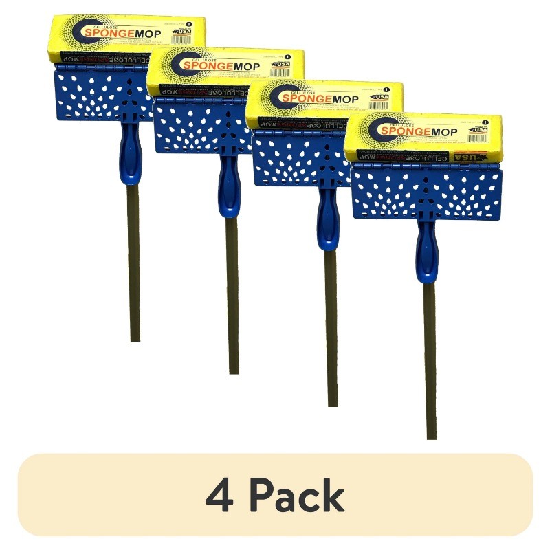 (4 pack) V.I.P. Squeeze Cellulose Sponge Mop