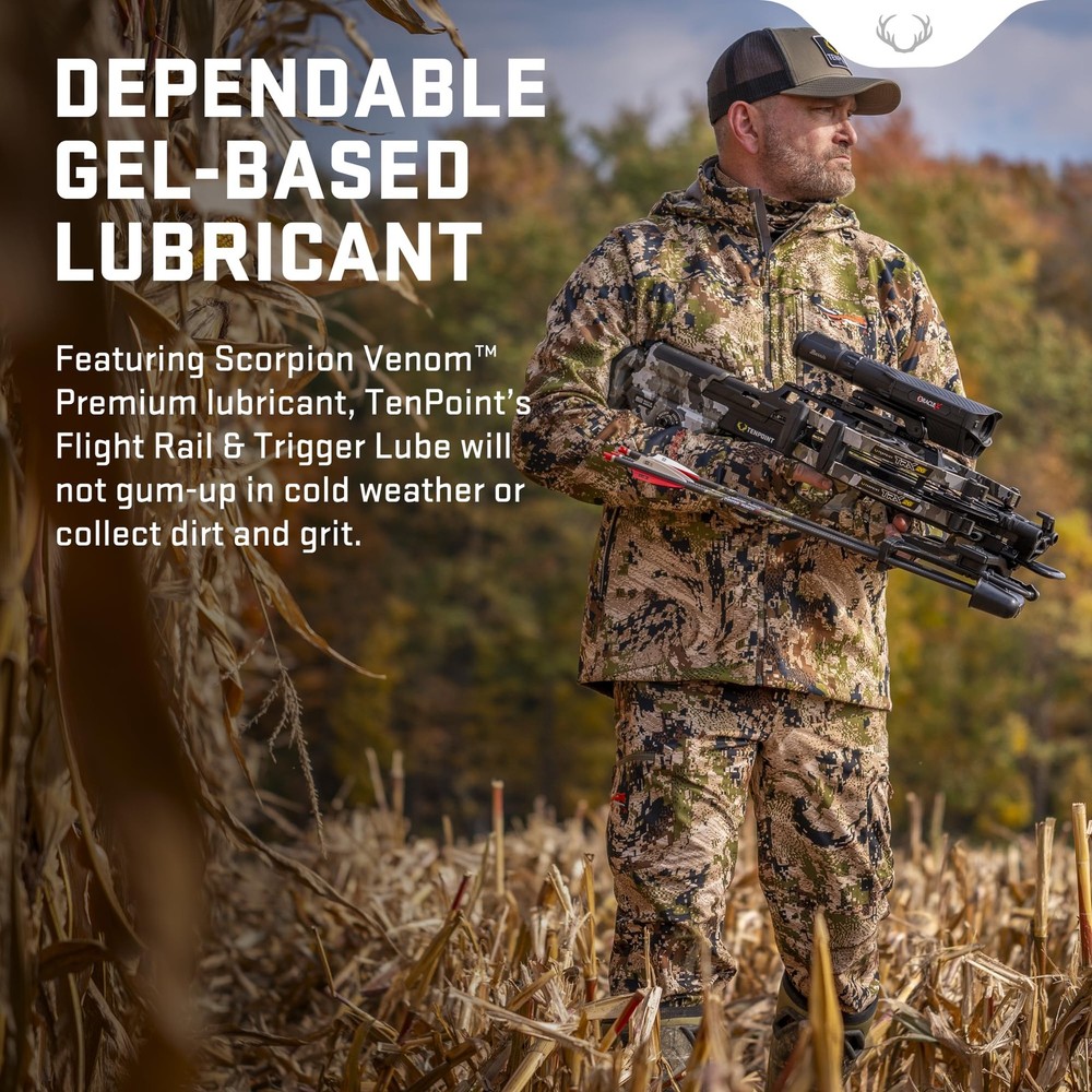 TenPoint Flight Rail & Trigger Lube - for Cocking Device Cords, Strings, Cabl...