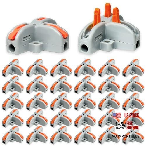 32Pcs Lever Wire Connectors, T-Shape Compact Wire Conductor Connector, Quick