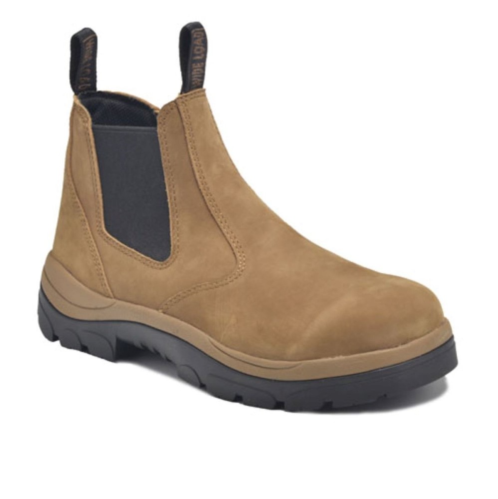 Wide Load 390TZN - Soft Toe Taupe Elastic Sided Boot + Zip