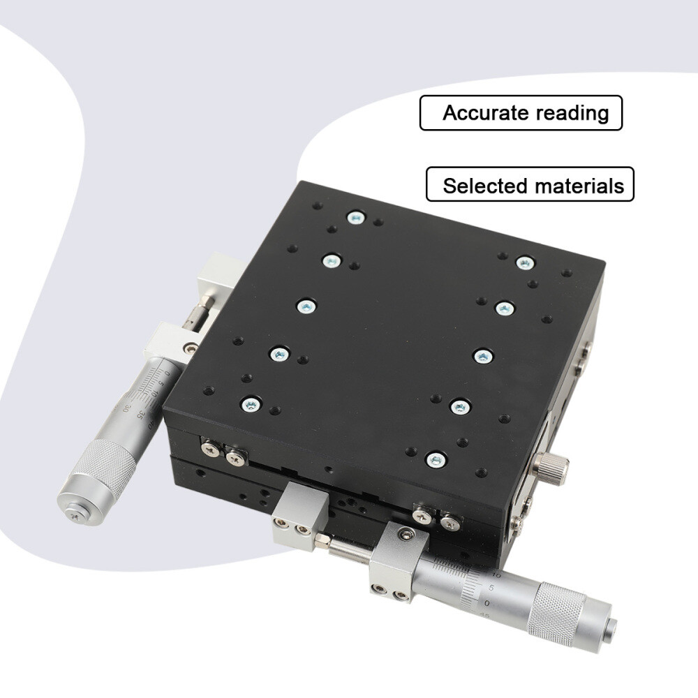 XY Linear Stage Manual Precision Linear Stage 125x125mm Sliding Table 2-Axis