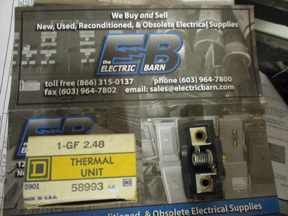 Square D GF2.48 Overload Heater- NEW