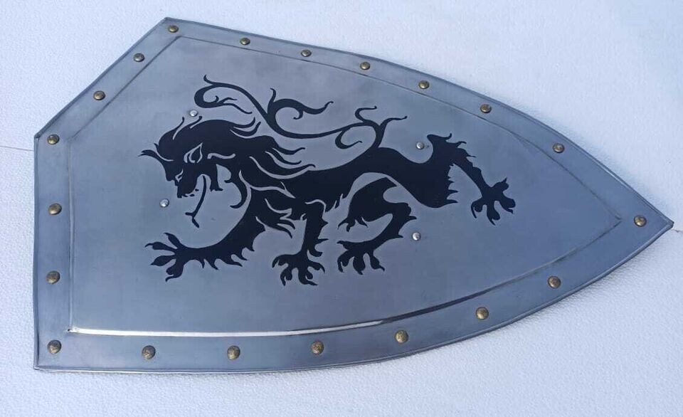 Medieval Fully Functional Dragon Warrior Templar Shield Medieval Knight Shield