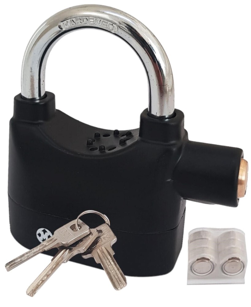 Motion Sensor Activated Siren Alarm Motorcycle Disc Lock Padlock Weatherproof