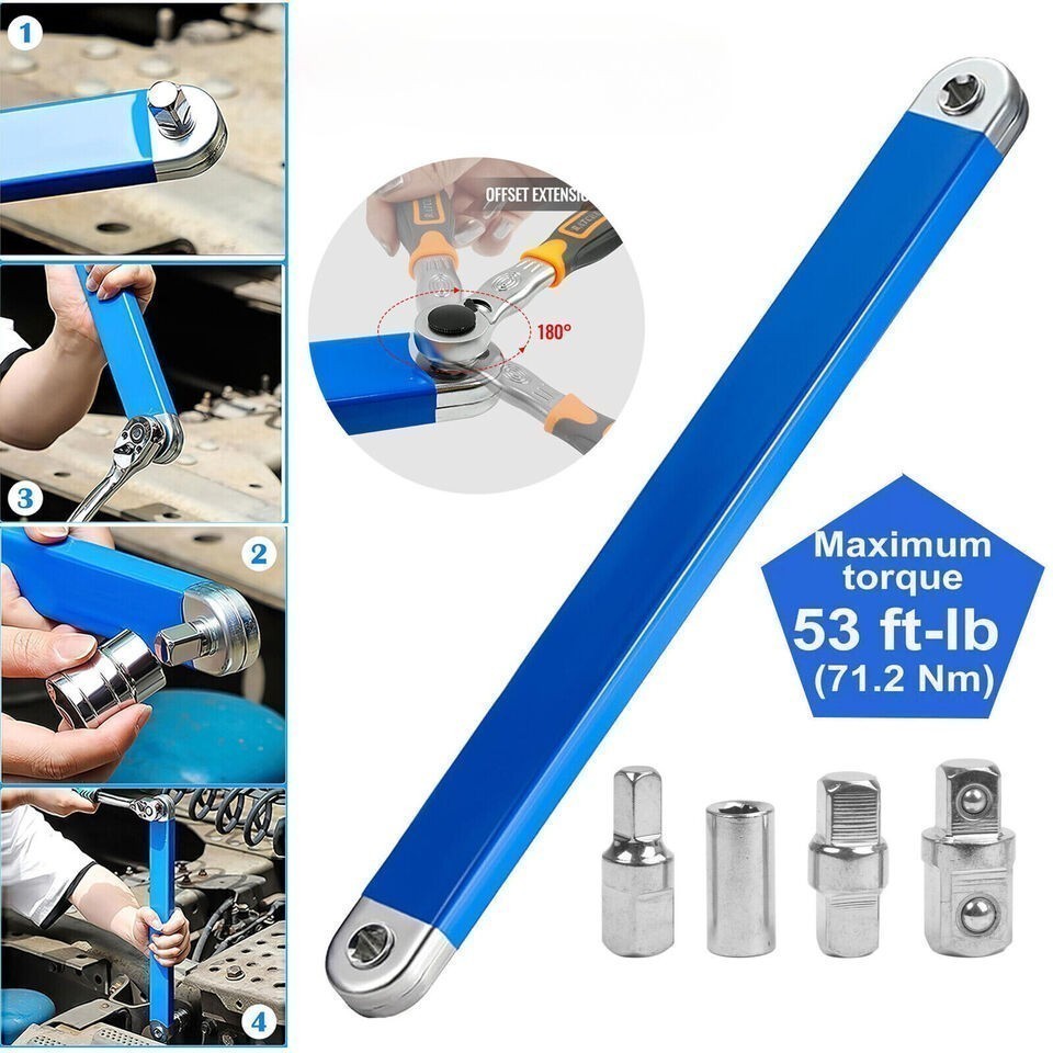 with 4 Extender Adapter 1/4", 3/8", 1/2" Multifunctional Upgraded