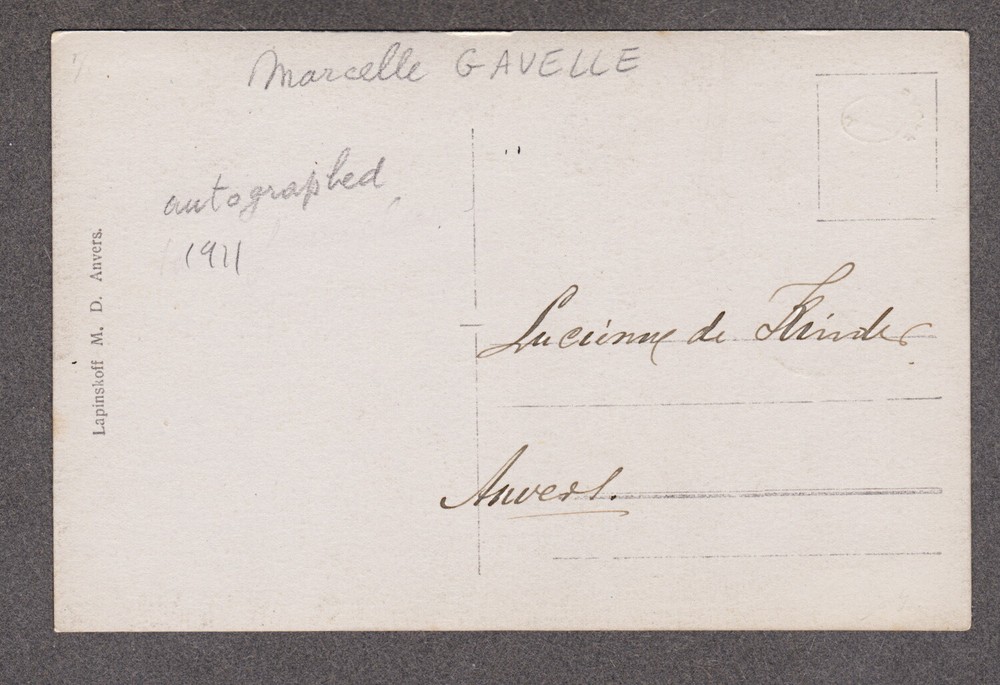 Autographed RPPC Marcelle Gavelle French Opera Singer
