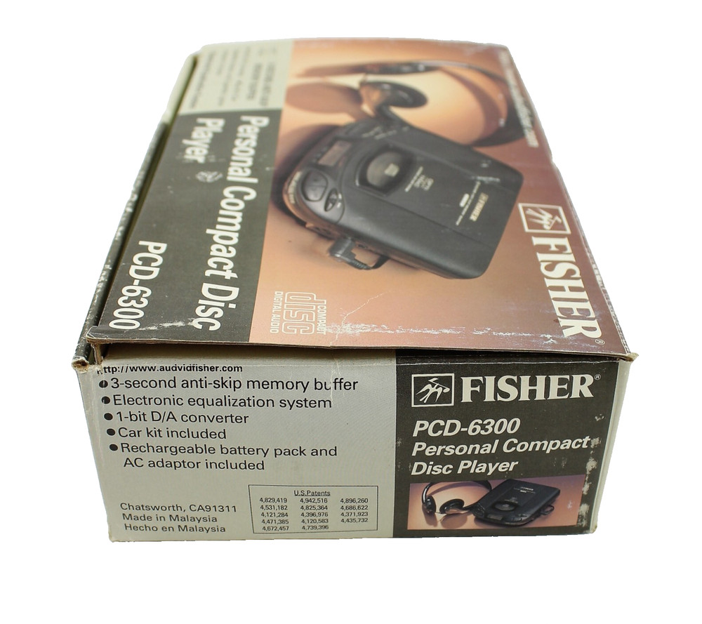 FISHER PCD-6300 PERSONAL COMPACT DISC PLAYER WITH CAR KIT