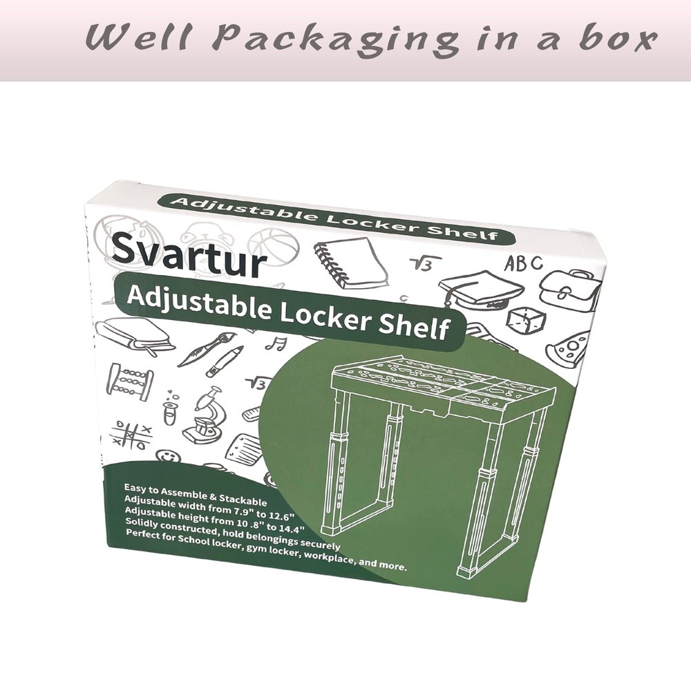 Locker Shelf for Locker Adjustable Height and Width, Locker Organizer Shelf S...