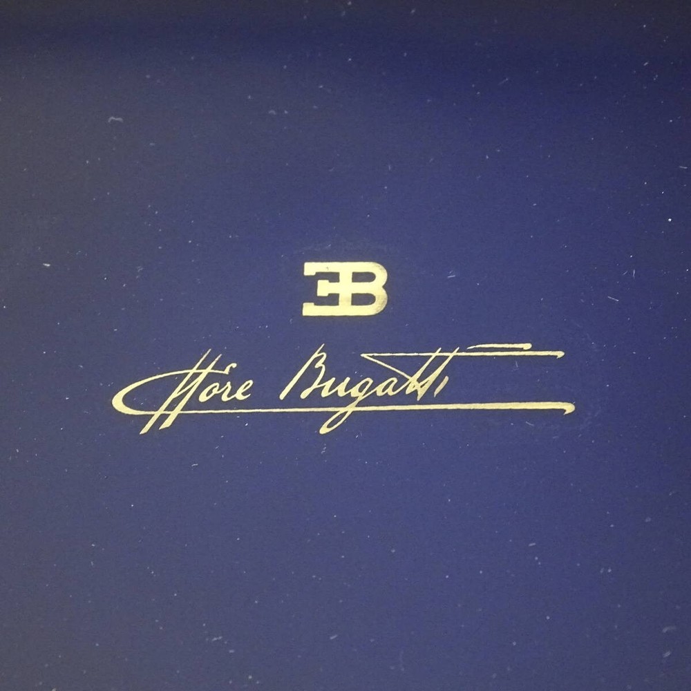 New Bugatti Ashtray blue gold with box