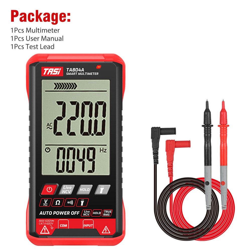Digital Multimeter Voltmeter AC DC Volt Ohmmeter Tester Meter Auto Range w/Light