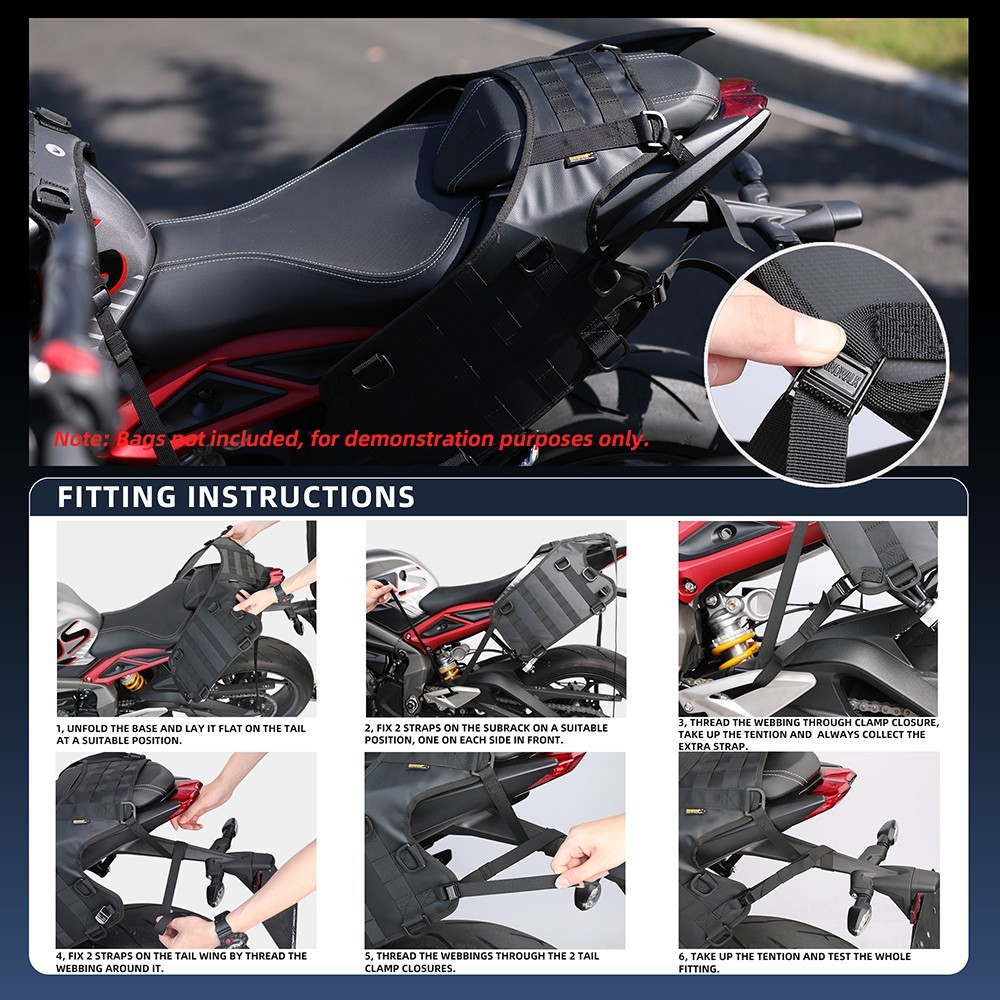 Rhinowalk Motorcycle Saddle Bag Mounting Base Saddle Base tail Luggage System