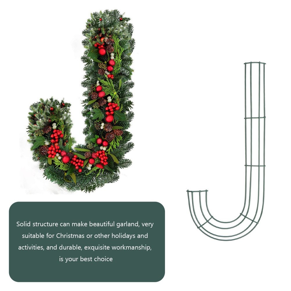 4Pcs Cane Iron Wreath Frame DIY Wreath Accessory Christmas Accessory