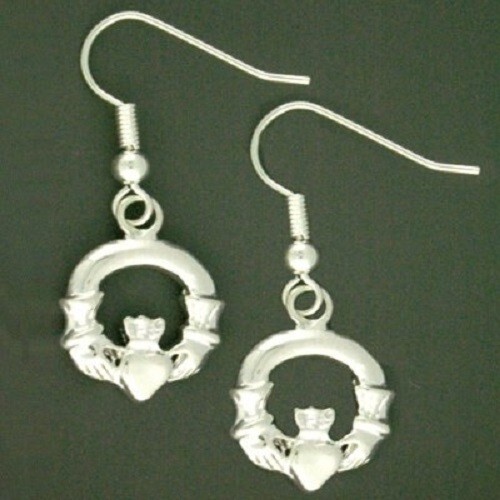 Double Sided Celtic Claddagh earrings (1 pair)