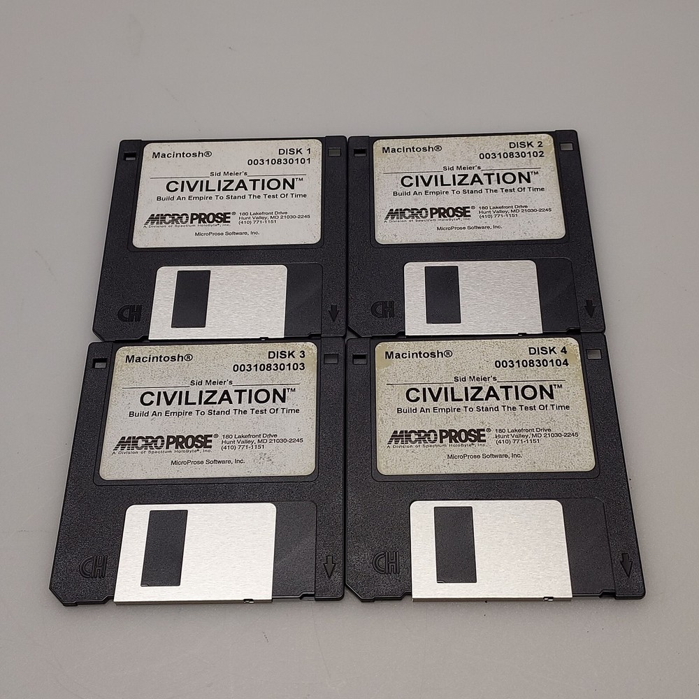 COMPUTER💥WARGAMES💥 RETRO SID MEIER'S CIVILIZATION ORIGINAL VTG MACINTOSH/APPLE
