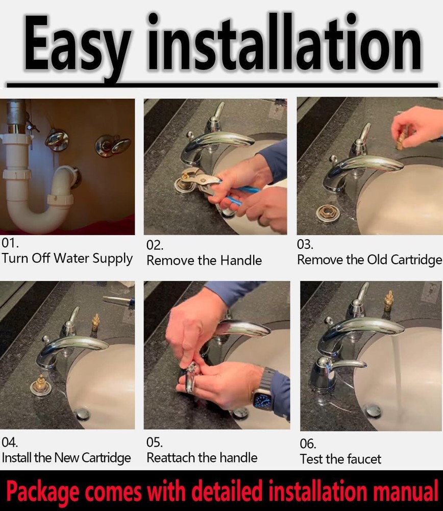 Replace for Grohe 45882000 Right Stop Ceramic Cartridge 1/2" -1/4 Turn 90 Degree