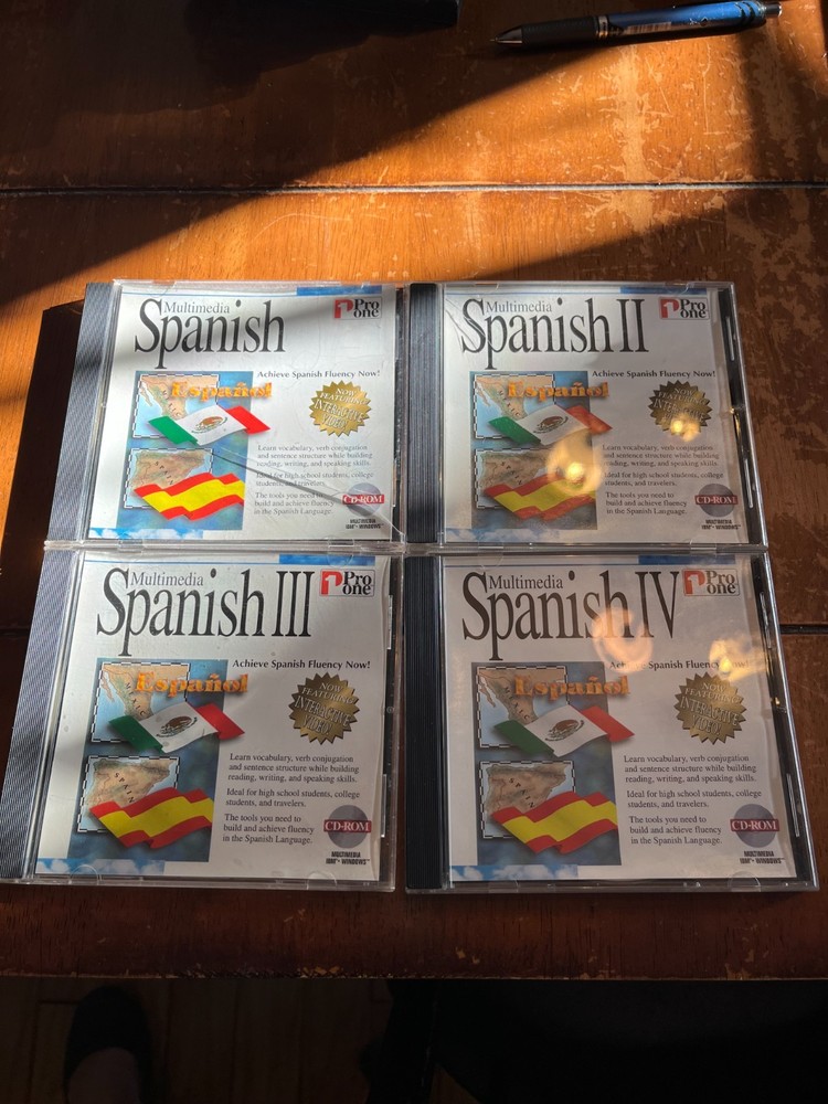 Pro One Spanish I, II, III, IV  - 1996 Multimedia