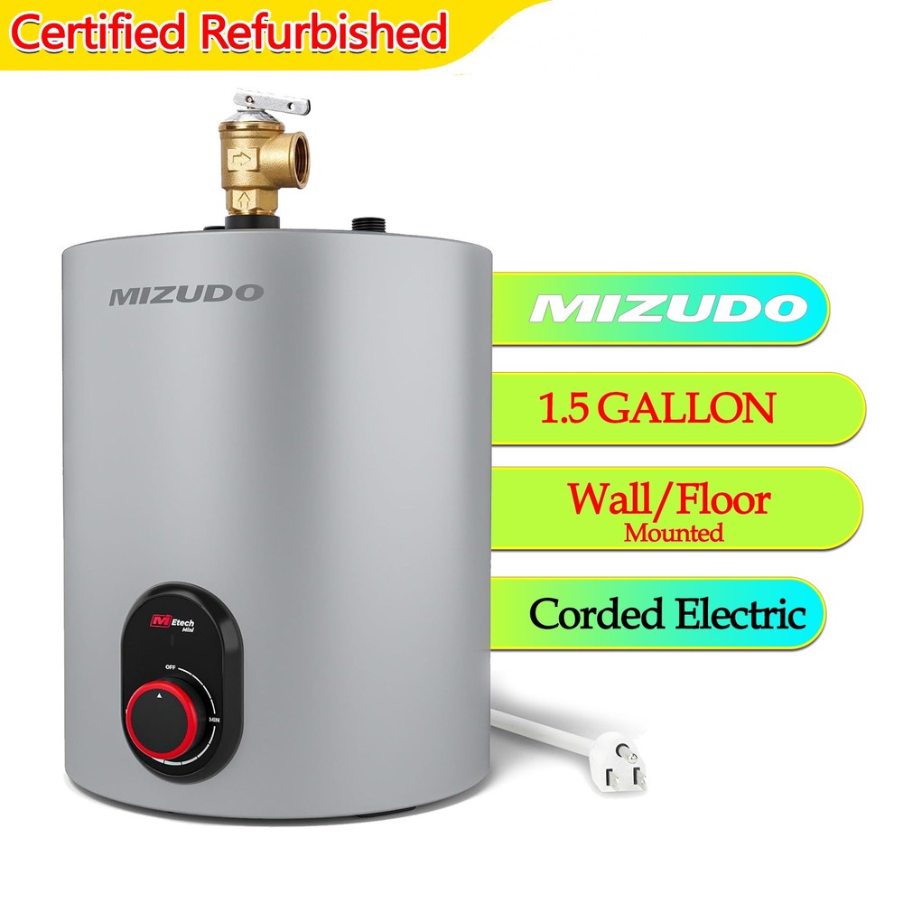 【90% NEW】1440W 1.5 Gallon Electric Mini Tank Water Heater Instant Hot Water 120V