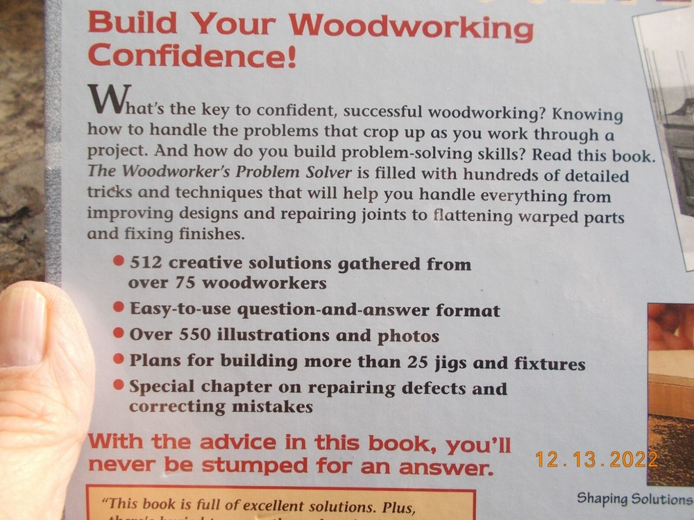 The Woodworker's Problem Solver, Rodale Press Hardcover, 1998