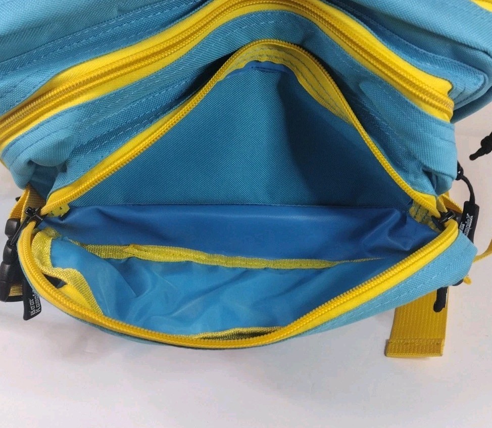 Bear KompleX Military Hiking FlexPack Backpack Blue & Yellow With Patch