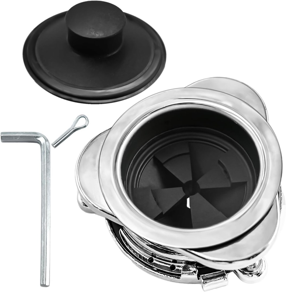 Garbage Disposal Flange Kit and Stopper for InSinkErator,3 Bolt Mount Stainless