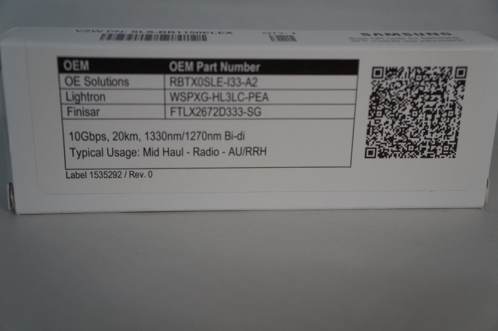 Authentic Samsung SLS-BB1150EHEX 10GB Ethernet Duplex Photonics