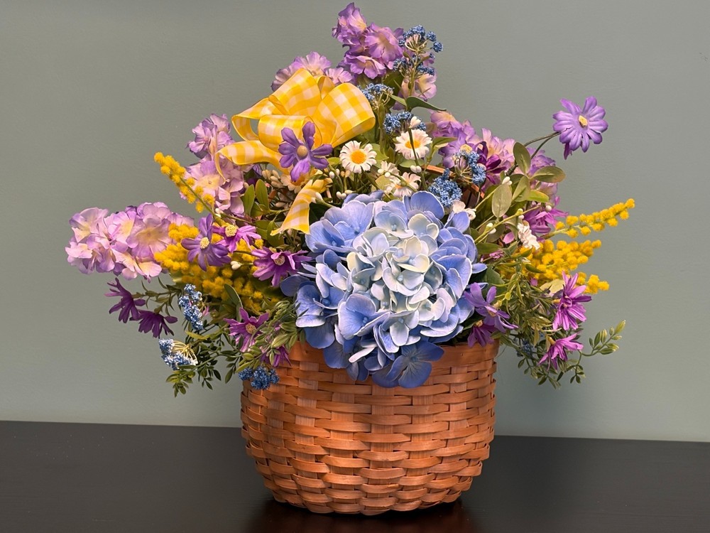 Spring Silk Floral Basket - Custom Made